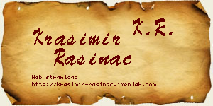 Krasimir Rasinac vizit kartica